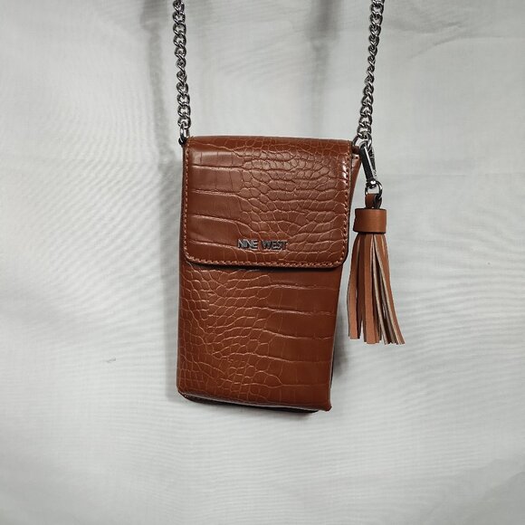 Nine West Women’s Chic Brown Crossbody Bag with Tassel - Picture 2 of 11